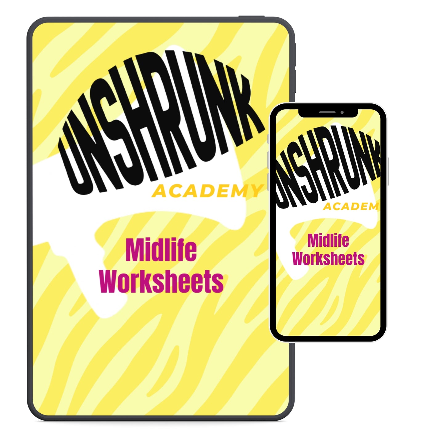 Midlife Worksheets menopause symptom worksheet ebook cover — 62-page PDF download
