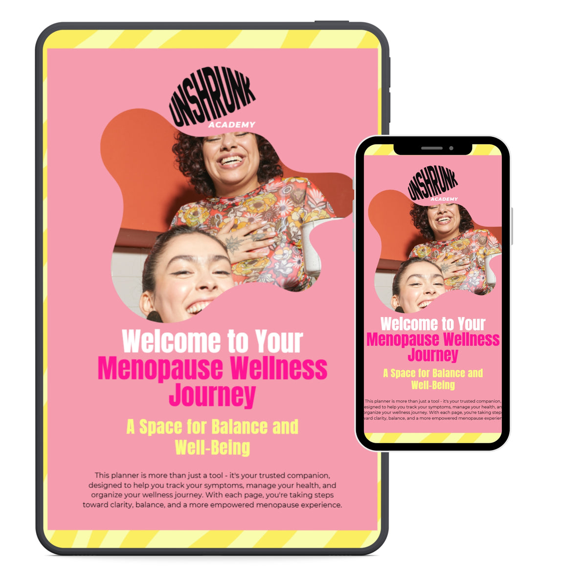 Midlife Planners & Trackers menopause planner ebook cover — 95-page PDF download